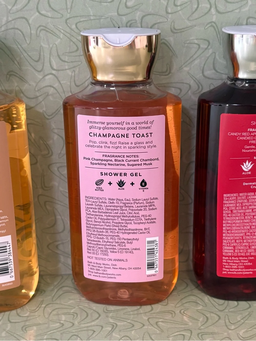 BBW Shower Gel 3 Pack Warm Vanilla Winter Candy Apple Together Weather